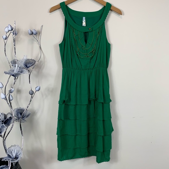Anthropologie Dresses & Skirts - Maeve Anthropologie green Teresina tiered dress Anthropologie Dresses & Skirts - Maeve Anthropologie green Teresina tiered dress